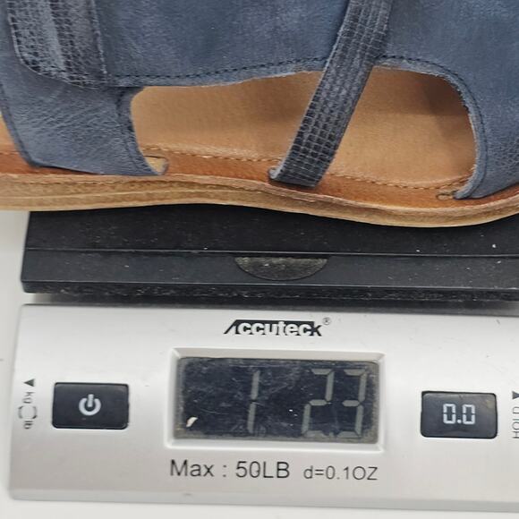 Miz Mooz Leather Side-Zip Sandals Finnley River Slingback Slide Navy EU 38 7.5-8 - Picture 10 of 10